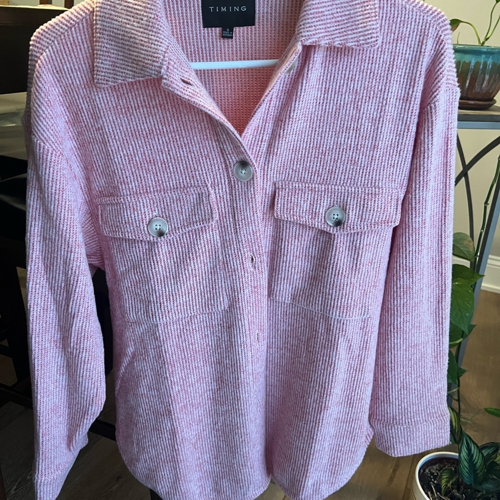 Small, Pink Shacket.